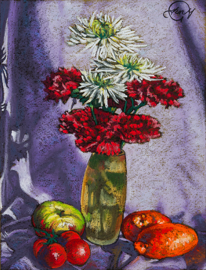 2015, Still Life with Carnations and Minneolas
