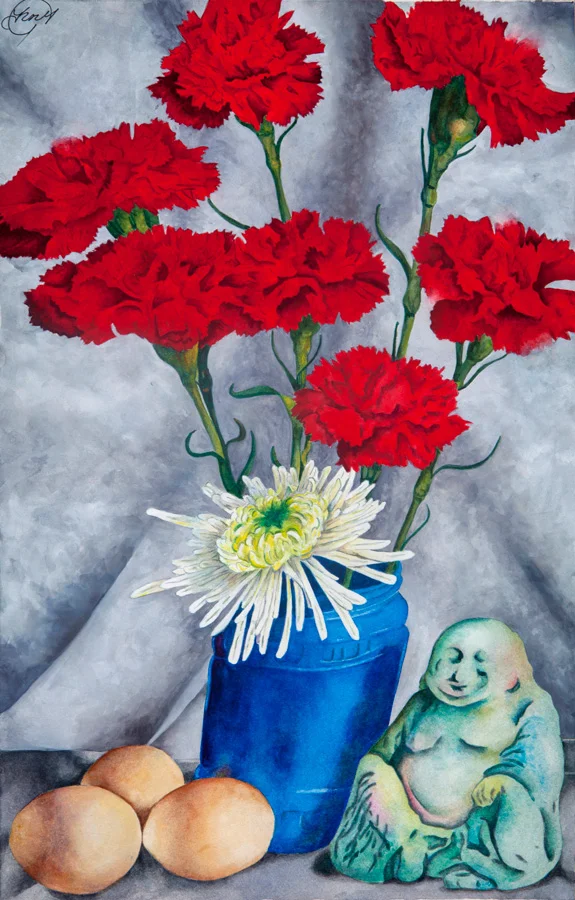 2015, Still Life with Jaded Buddha-(Second)