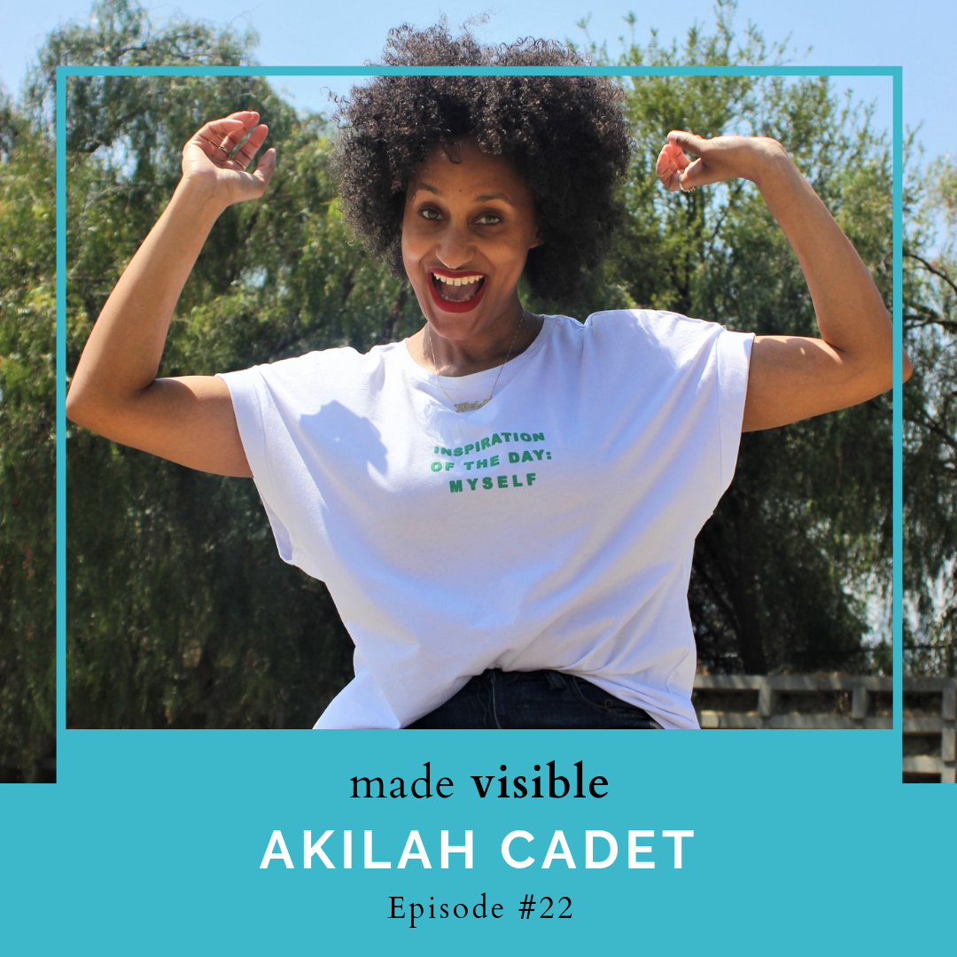 Made Visible Podcast Dr. Akilah Cadet has been diagnosed with pericarditis, coronary artery spasms, and orthostatic hypotension, but she’s still searching for a reason why she’s experiencing intense and chronic pain on the left side of her body. On this episode, we talk about how why she no longer thinks of her health journey as a temporary bump in the road, why she decided to start talking about her health with clients, and how she advocates for herself, despite the bias she encounters as a woman of color, so she can find answers. Take a listen ( Spotify and iTunes ) to her interview with the amazing Harper Spero .
