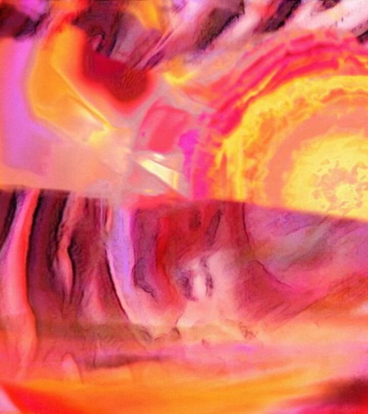 New piece playing at @trans_am_phx #dtphx #grandave #kuwaitistyle #coffee #videoart #red #yellow #orange #feeling #movement #pilar #door #arabiandesert #path #painting #stopmotion #casts #latex #spraypaint #mishref #visuals #motionart #visualart