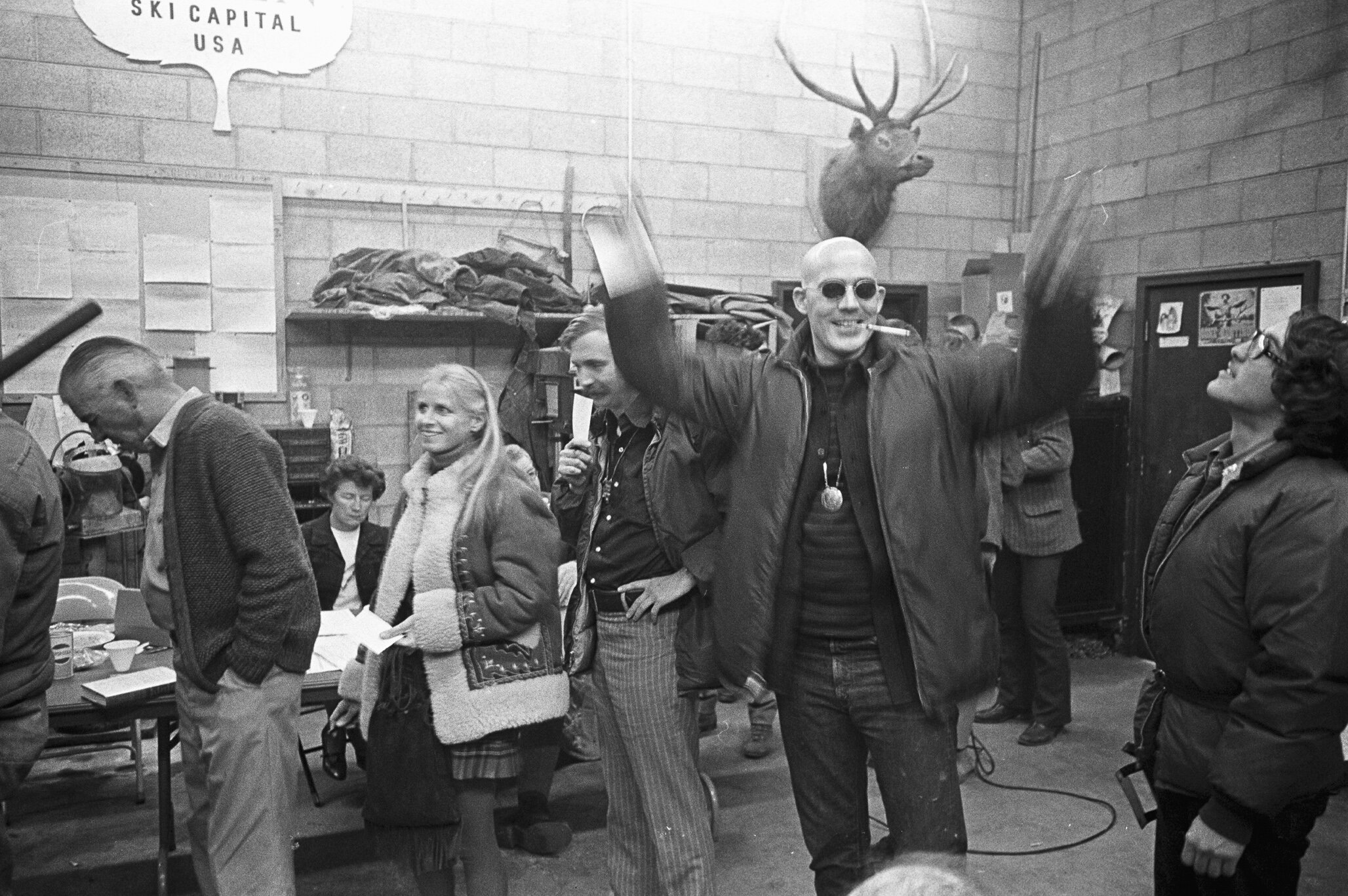 Hunter S. Thompson on election day at the polling place