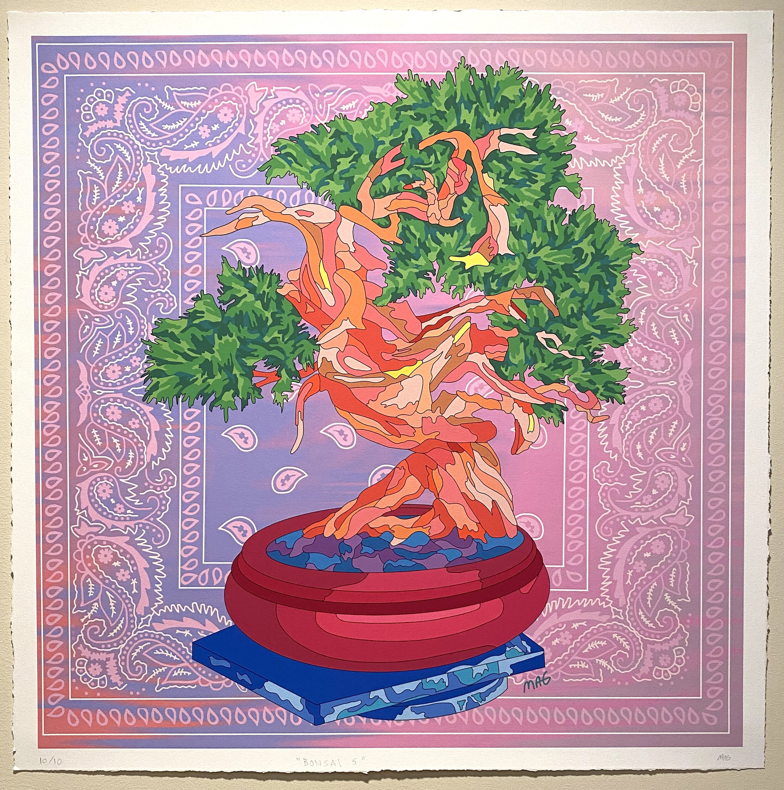   “Bonsai 5”   Digital Painting, 2019  Limited Edition- 10 Prints Only  Size Variable: 12x12-36x36 inches  Email molly@artbymag.com to inquire 