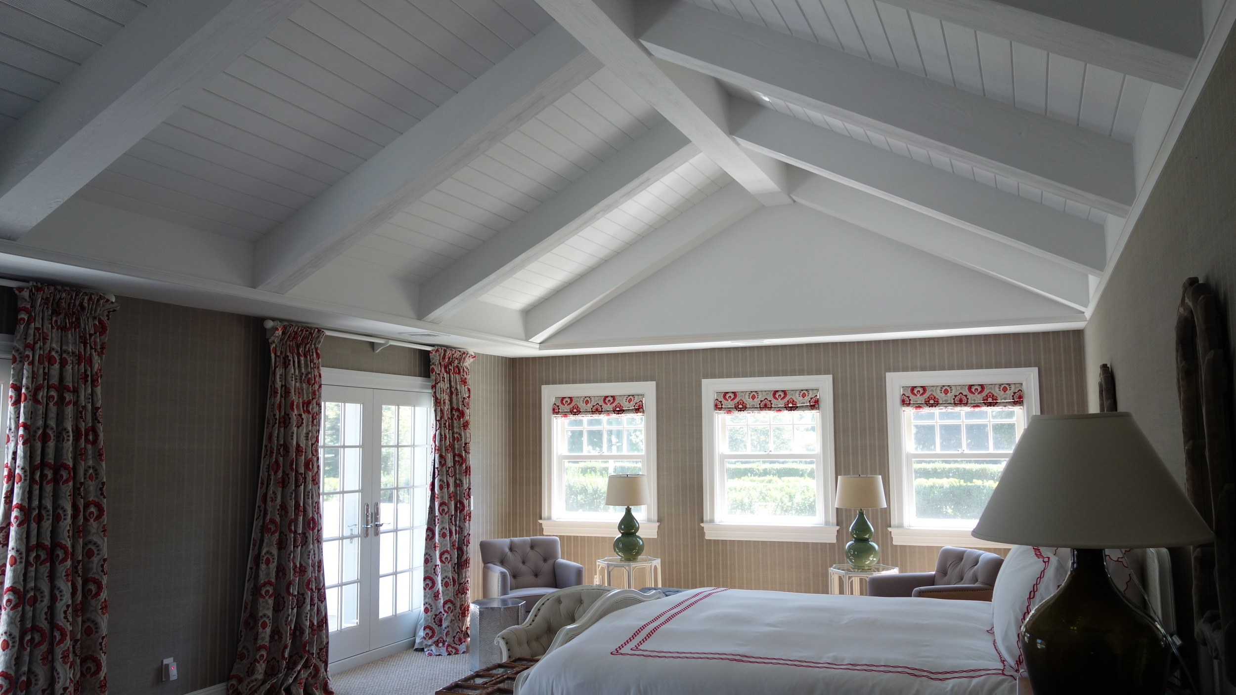 Beams in Master Bedroom