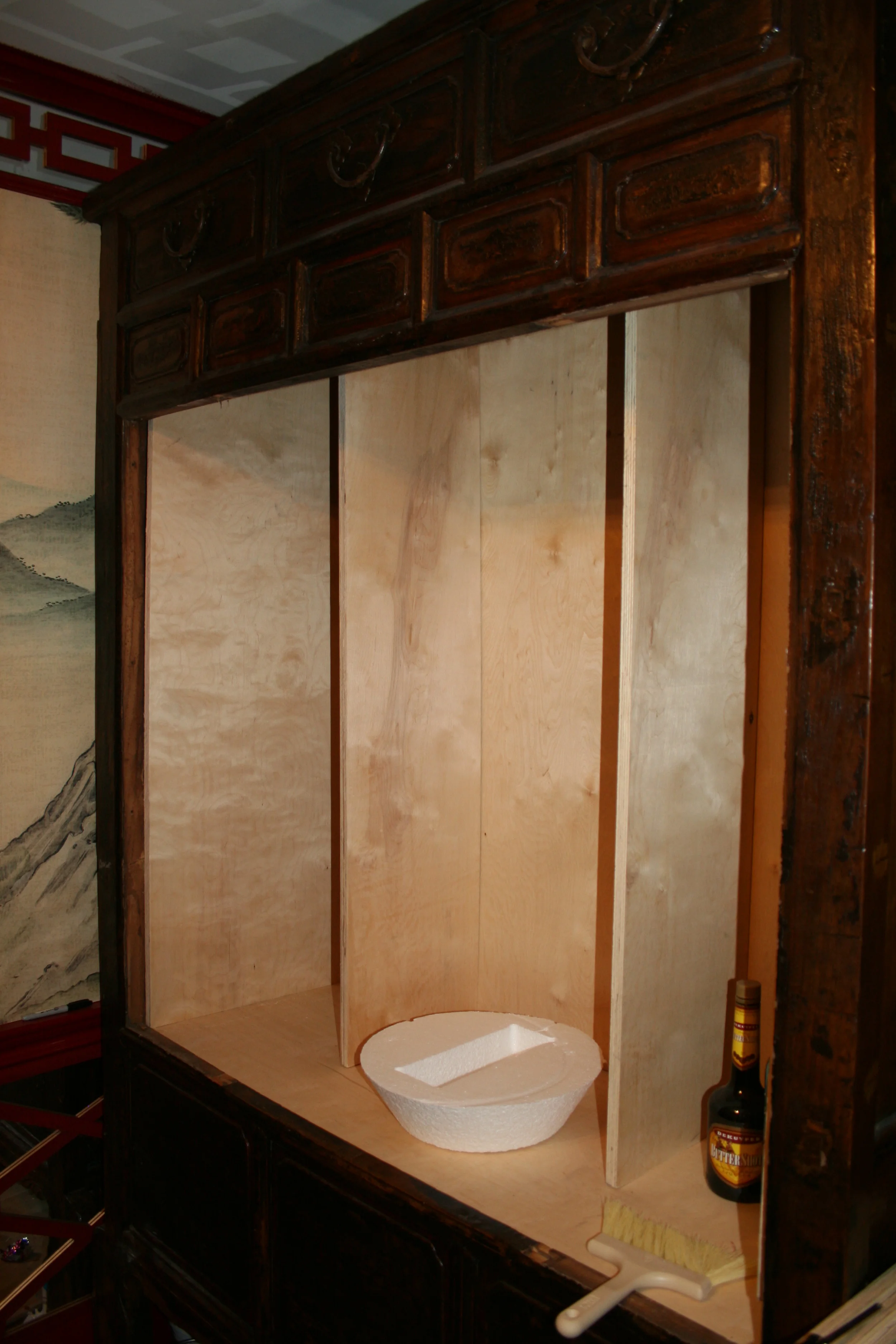 IN Process image of antique bar transformation