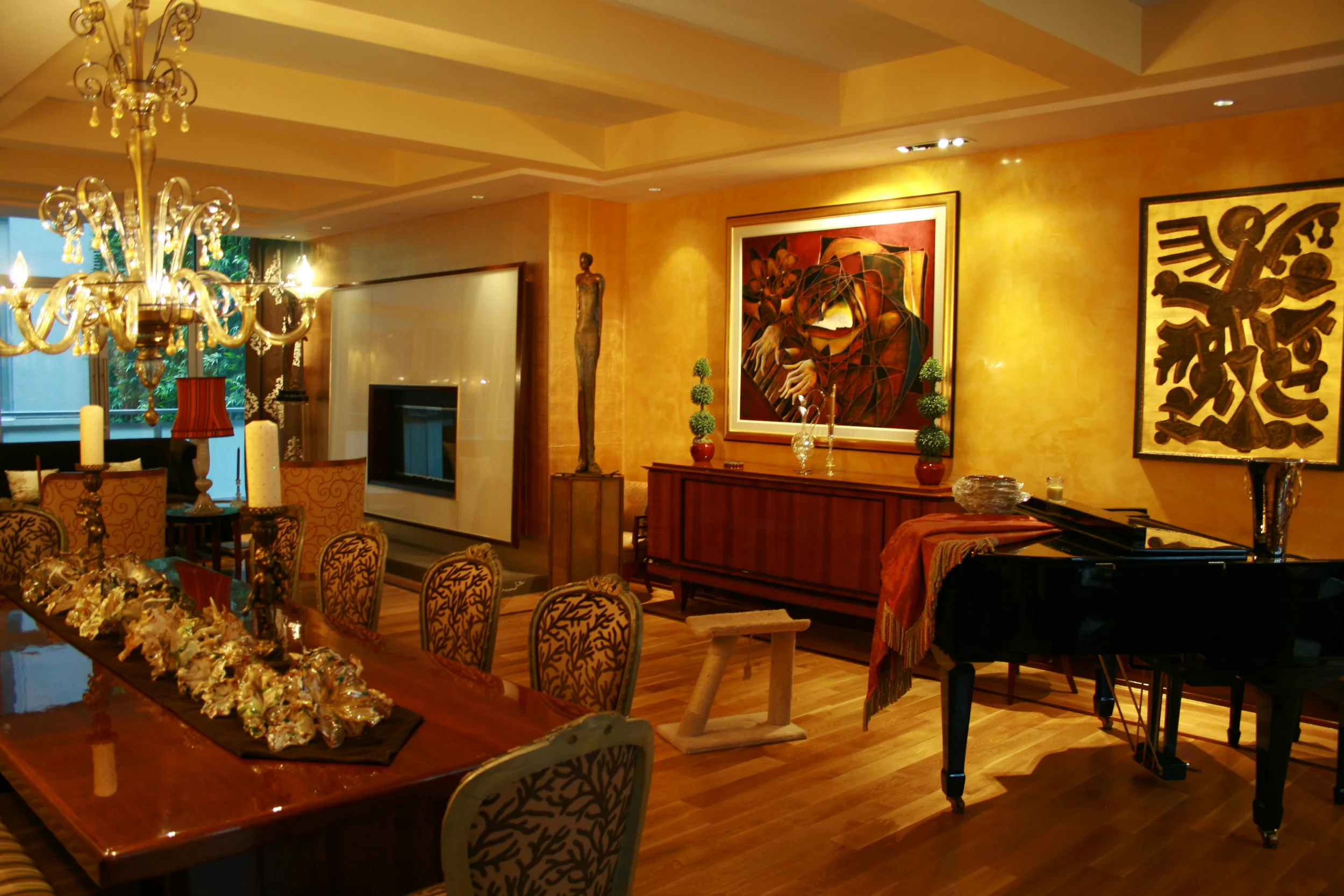 Polished Venetian Plaster in Lower East Side Living Room