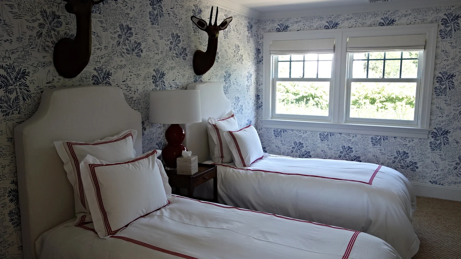 Wallpaper installation in summer home