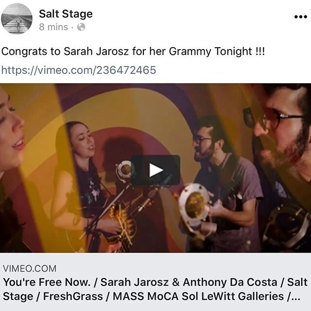 Congrats to Sarah Jarosz on her Grammy Tonight !!!
@sarahjarosz #imwithher #saltstage
