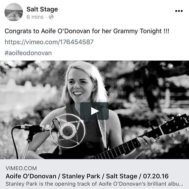 Congrats to Aoife Odonovan for her grammy tonight !!!
@aoifemaria #imwithher #saltstage
