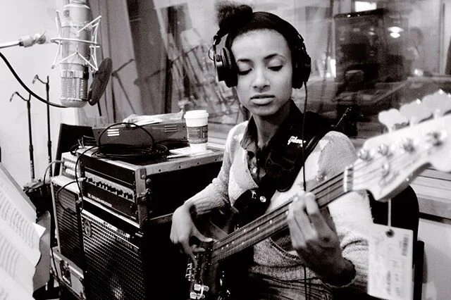 Congrats to Esperanza Spaulding on her Grammy Tonight !! Amazing to shoot with her on assignment in Hans Zimmers Studio during the 84th Oscars years ago ... @esperanzaspalding