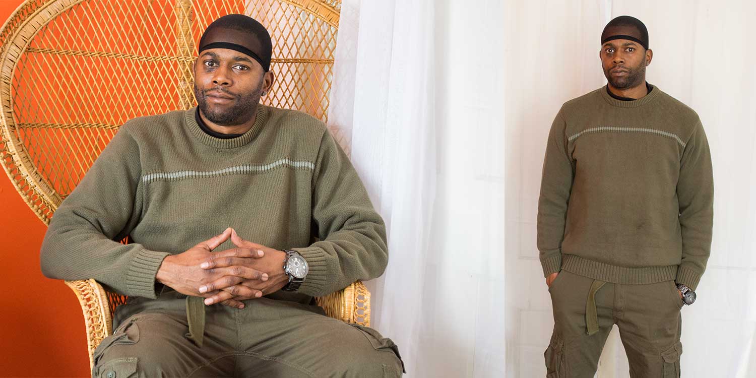 Cedrick Fulton at his home in Hudson, NY