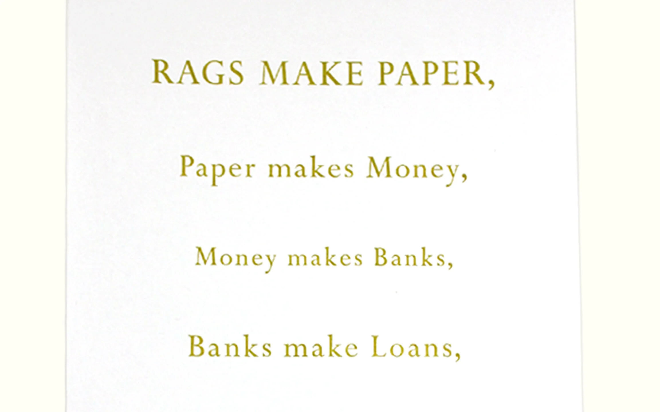 Rags Make Paper