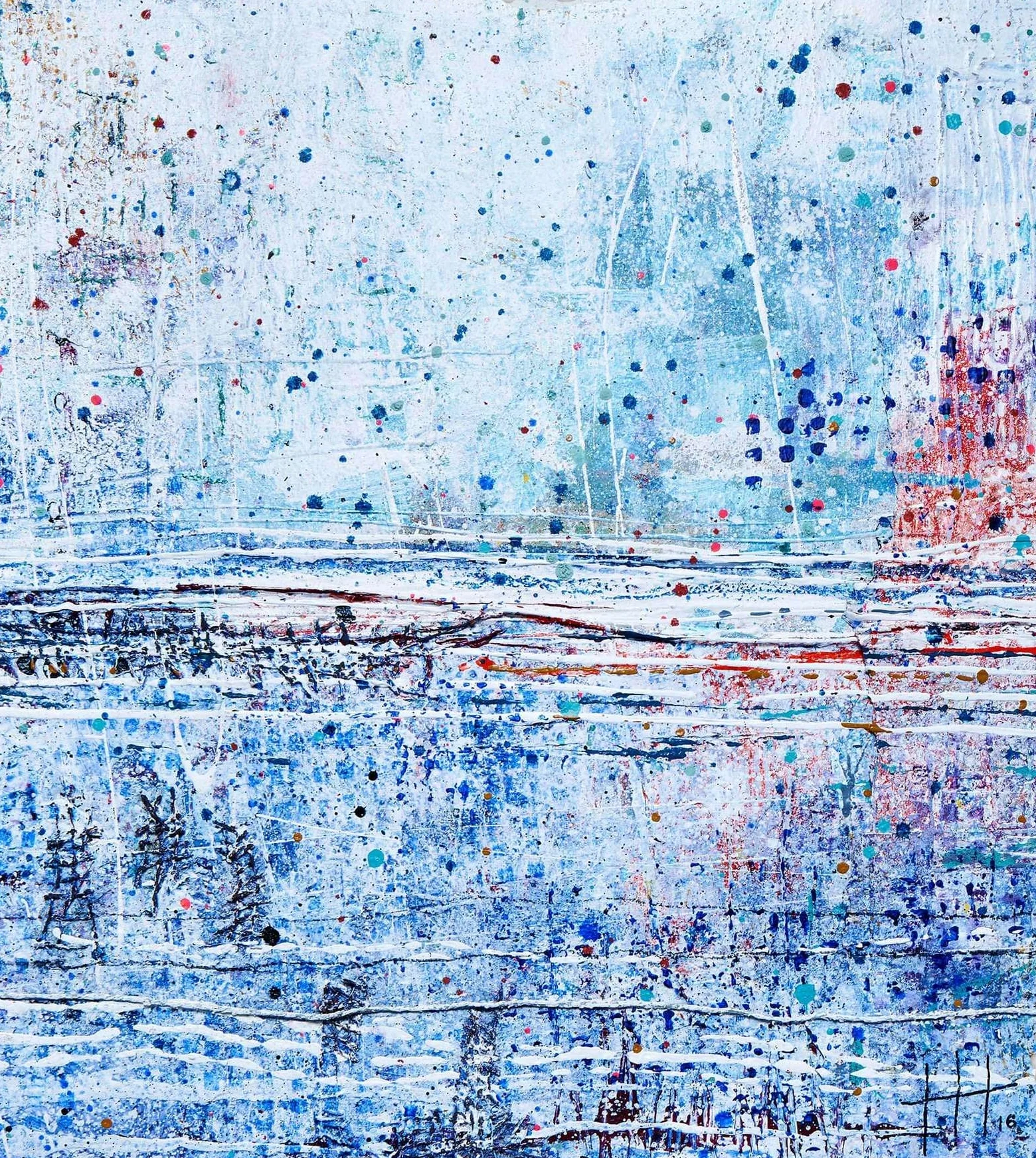 'To G' 84cm x 79cm / Acrylic and Mixed Media SOLD