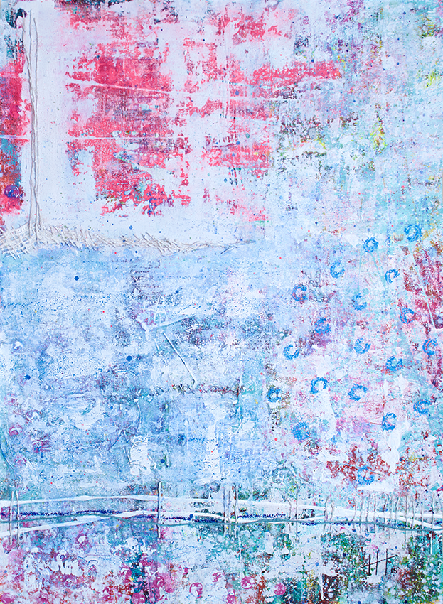 'For Sophie' Acrylic / Pastel / Collage 78cm x 60cm (framed) SOLD