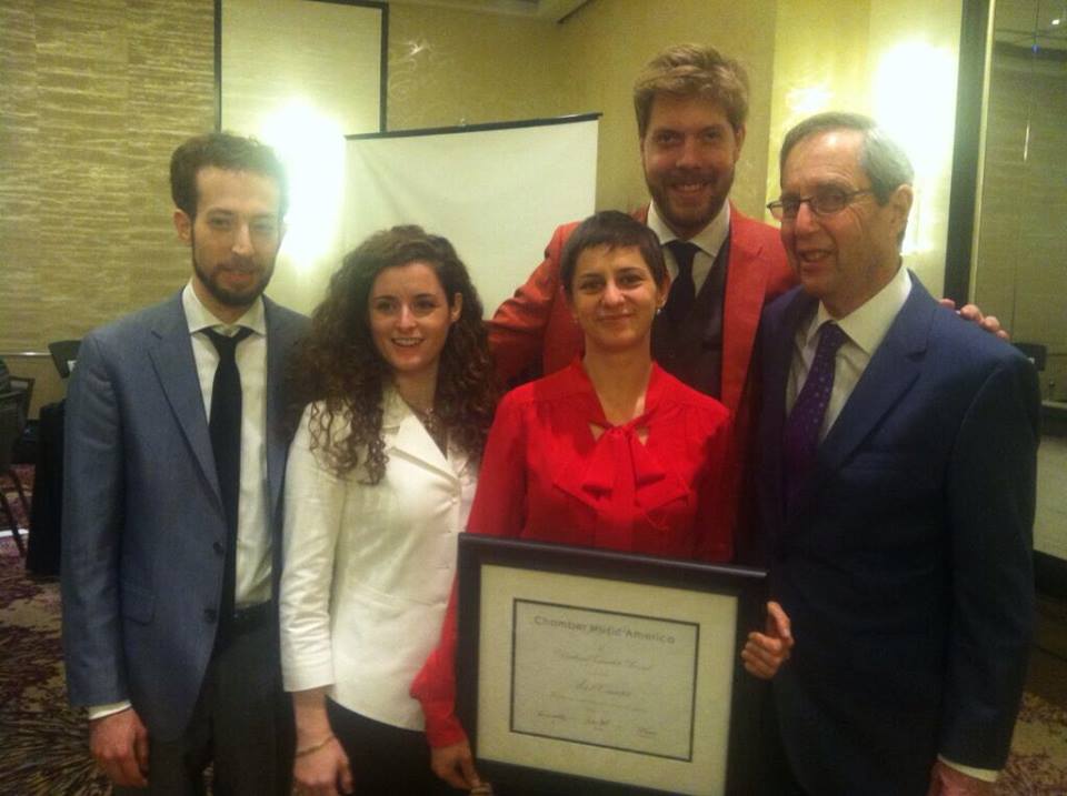 With quartet mentor Donald Weilerstein after receiving the Award