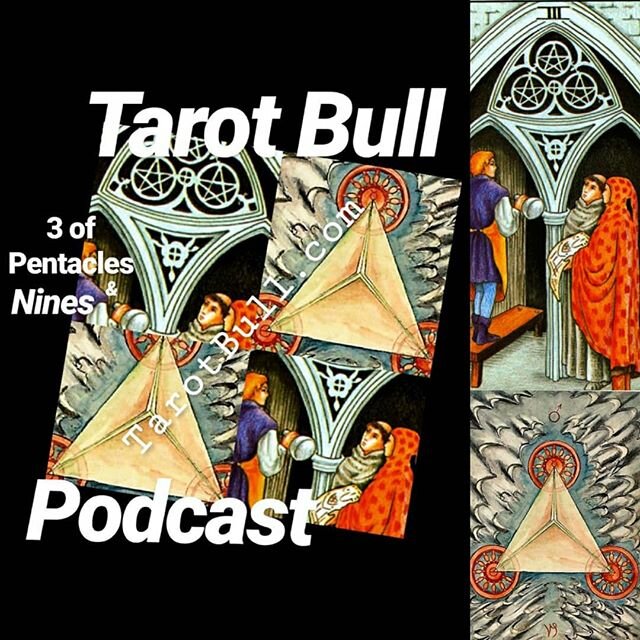 Check this week's episode where @littlecricketshivers &amp; @brandonjon3 close out 2019 by talking about the #3ofpentacles and the #nines 
#tarotbull #tarotbull2020 #tarotpodcast #taroscopic #2020podcast #takebackthebull #tarotknowledge #tarotnewbies