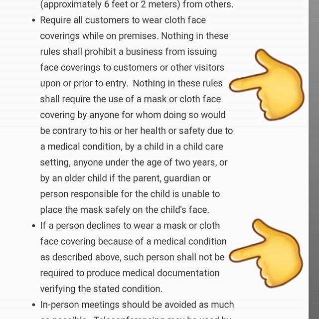 CT mask rules for Customers &amp; Employees straight from CT Gov site. #theMoreYouKnow #TheyNeedYourConsent