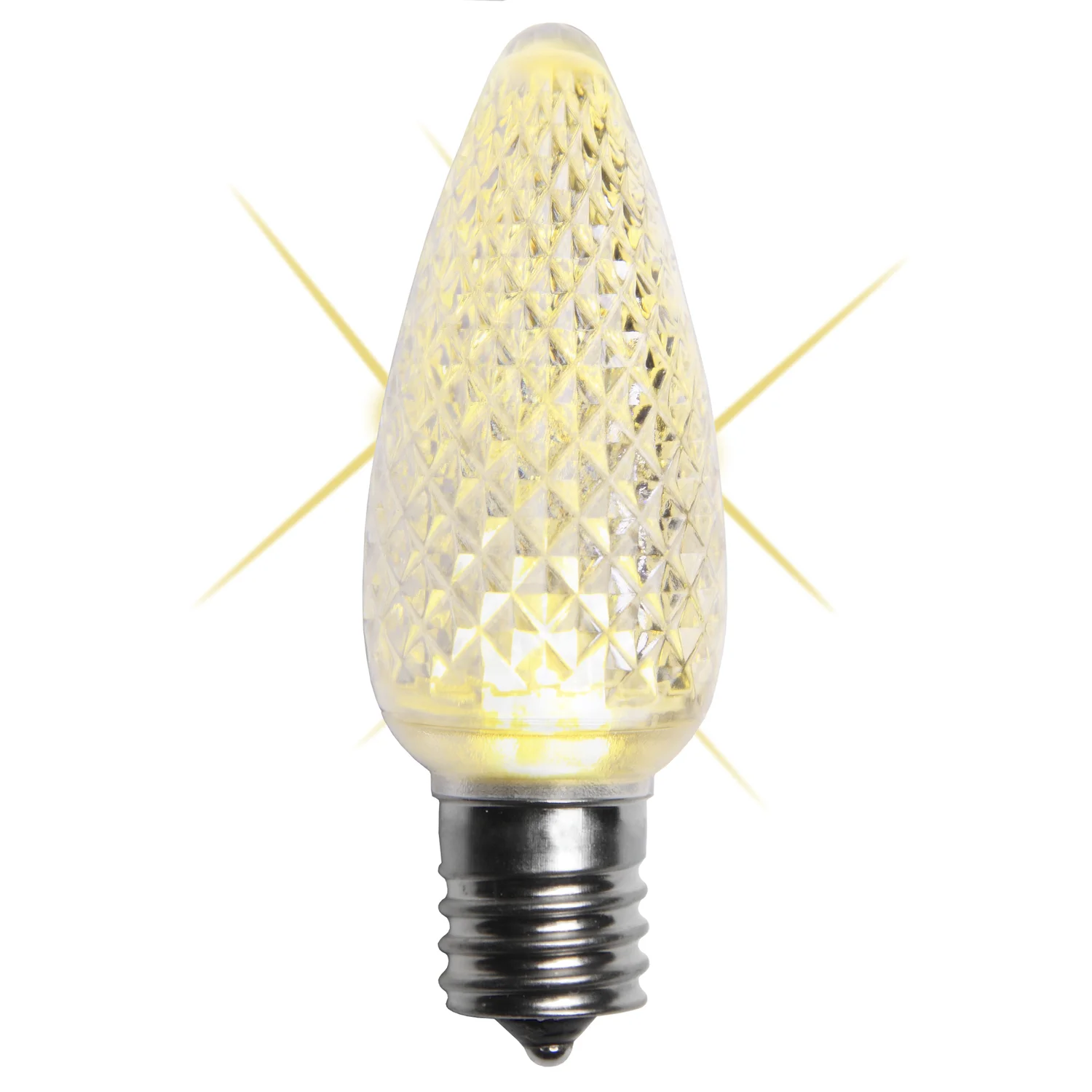 C9 Faceted Warm White Twinkle