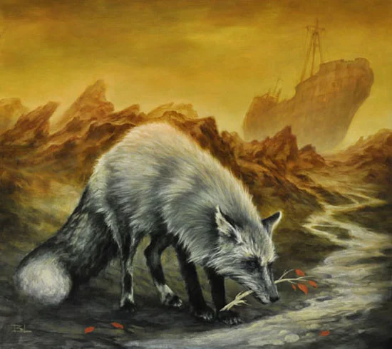 The Tide Fox oil on panel 2018