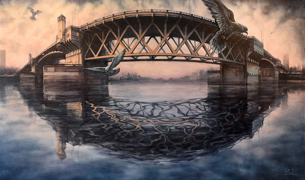   The Reflection Bridge  oil on panel 2012 / 2024 
