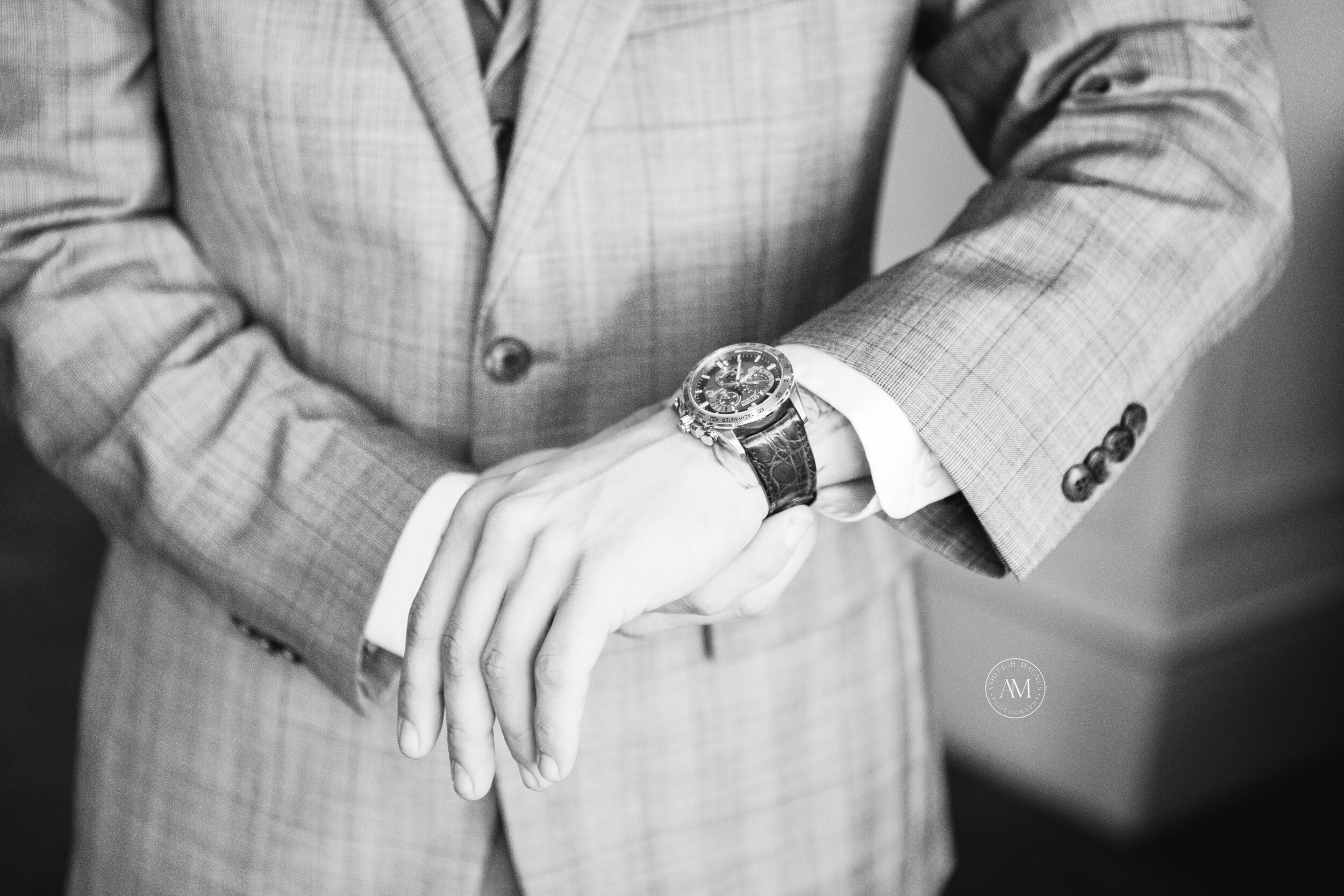 Details of groom and his watch