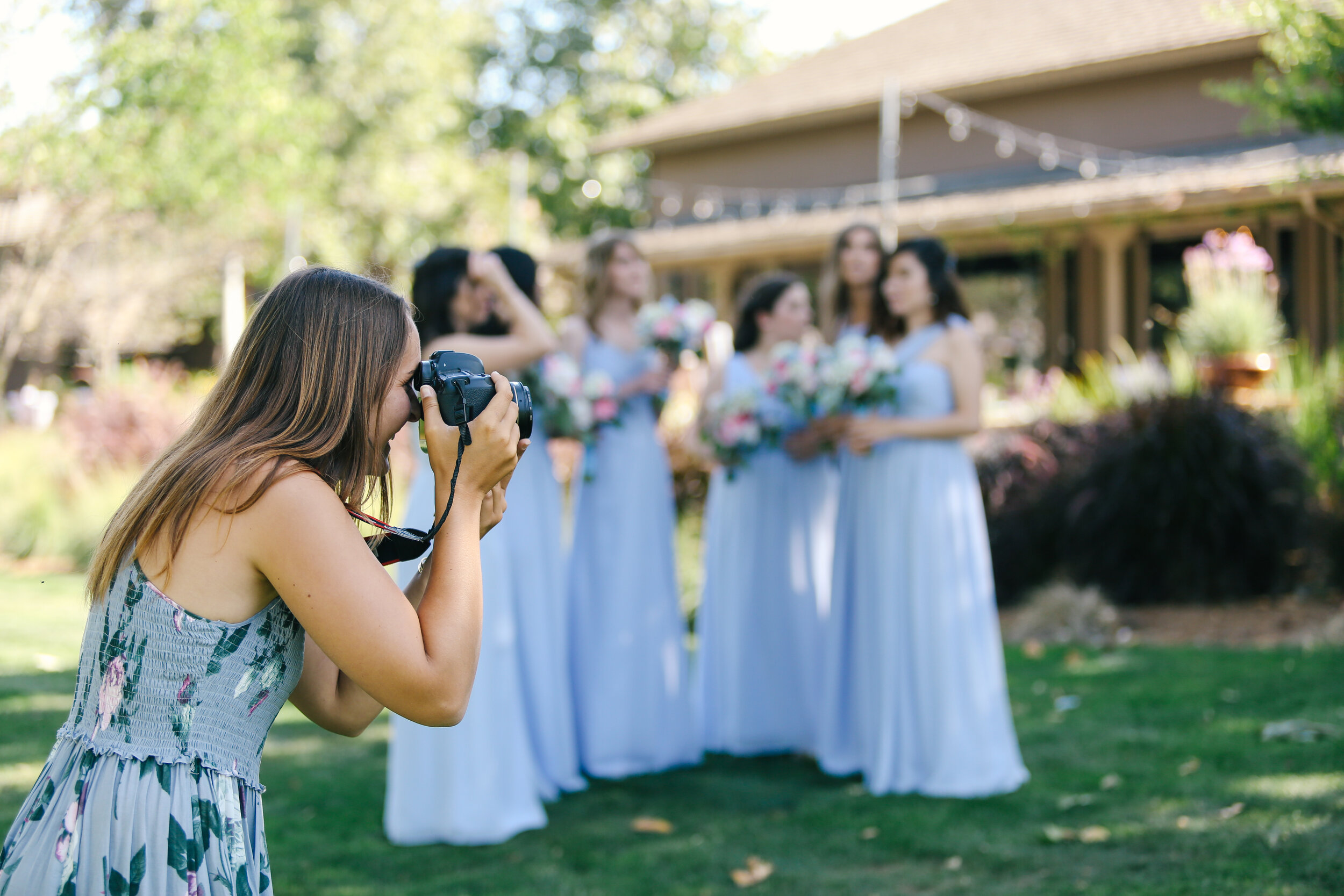 behind the scenes at a wedding