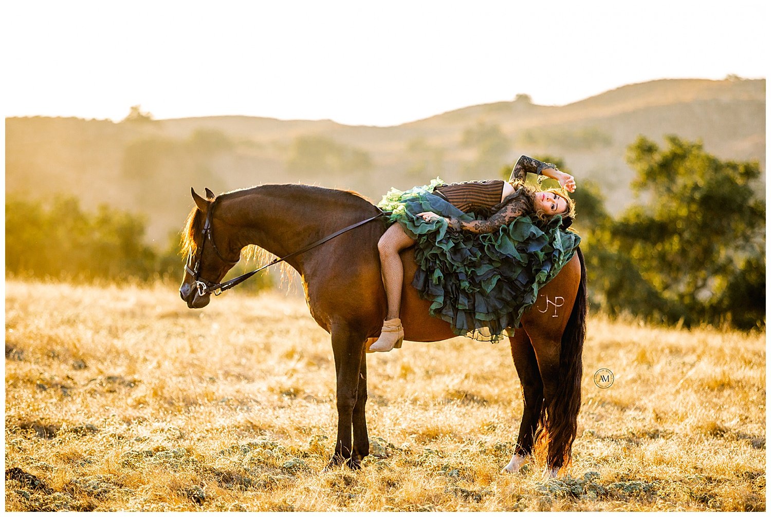 model and horse