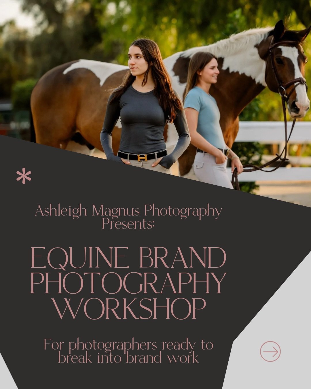 📣 Equine Photographers &mdash; this is the opportunity you&rsquo;ve been waiting for!✨

AMP is hosting our very first Equine Brand Photography Workshop designed to help you step into the brand industry. Grow your business, build a strong portfolio, 