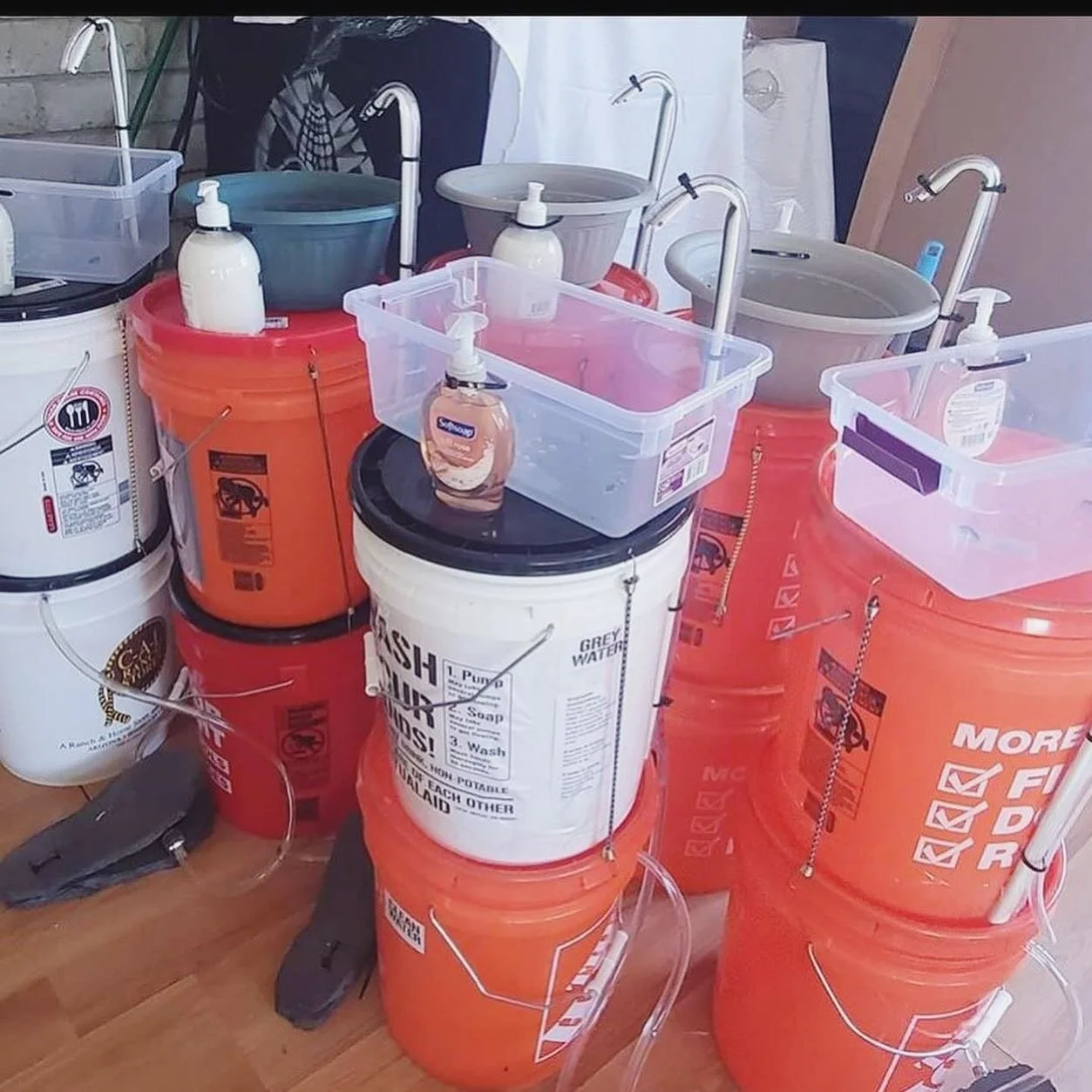 Portable handwashing stations being delivered to Navajo Nations by the Auntie Sewing Squad