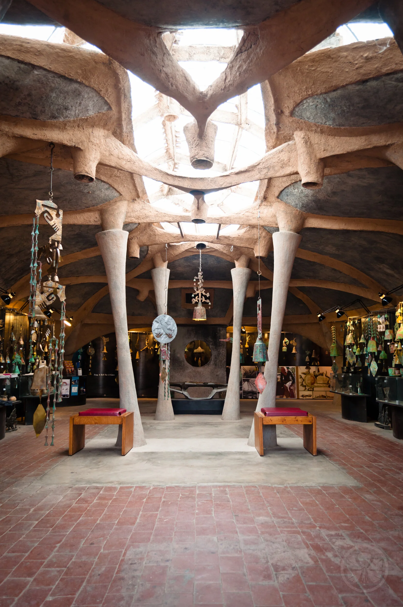 Exploration of the spaces and forms of Cosanti, an architectural experiment and bell foundry in Paradise Valley 2015