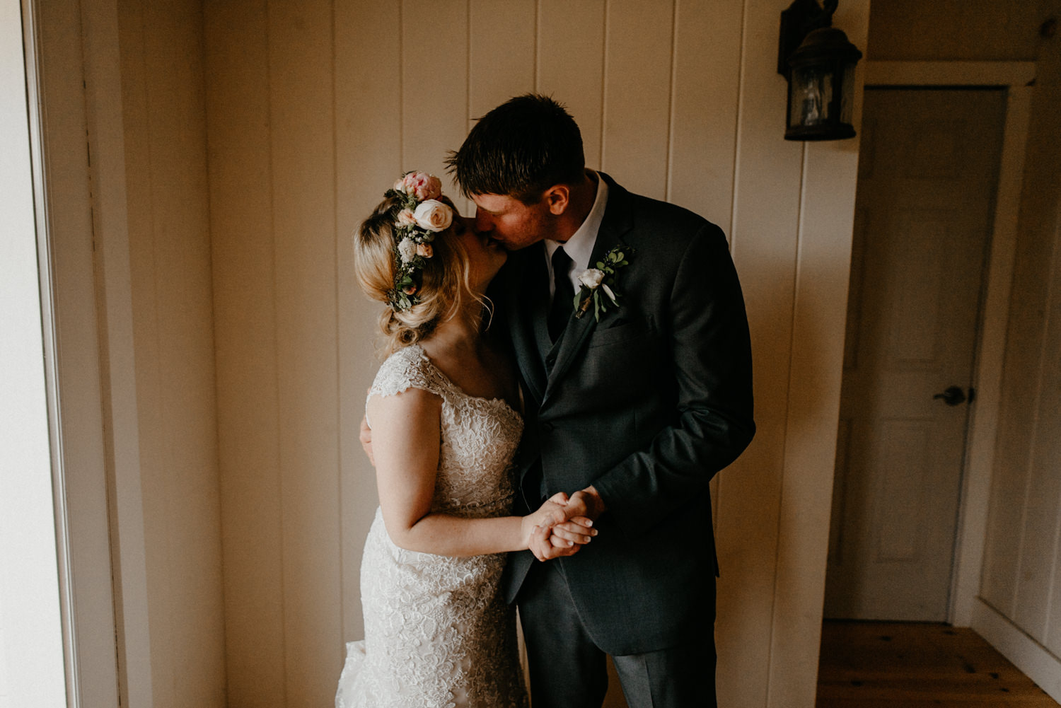 Newlyweds inside on rainy wedding day-2.jpg