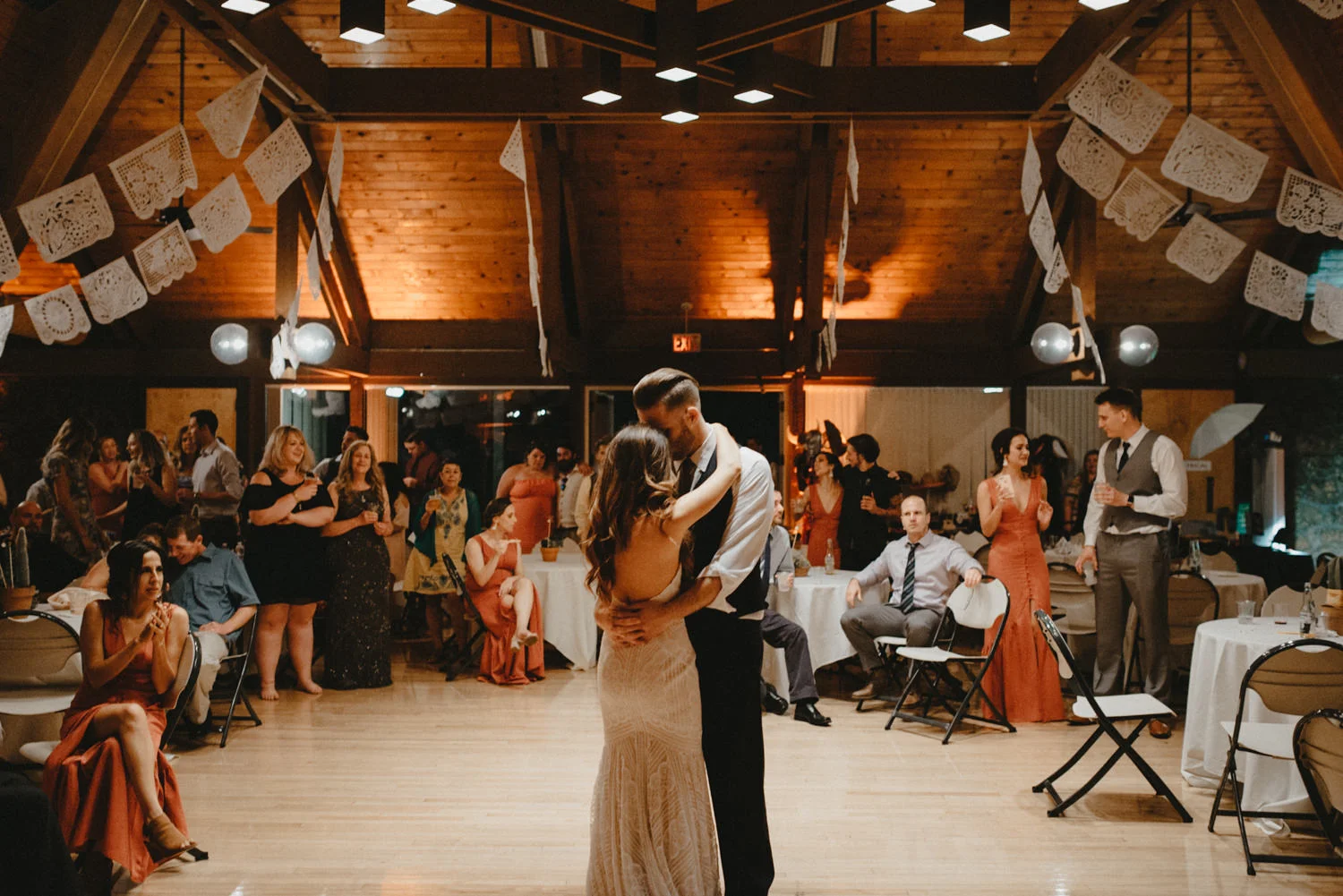 first dance in an indoor reception space in chico ca