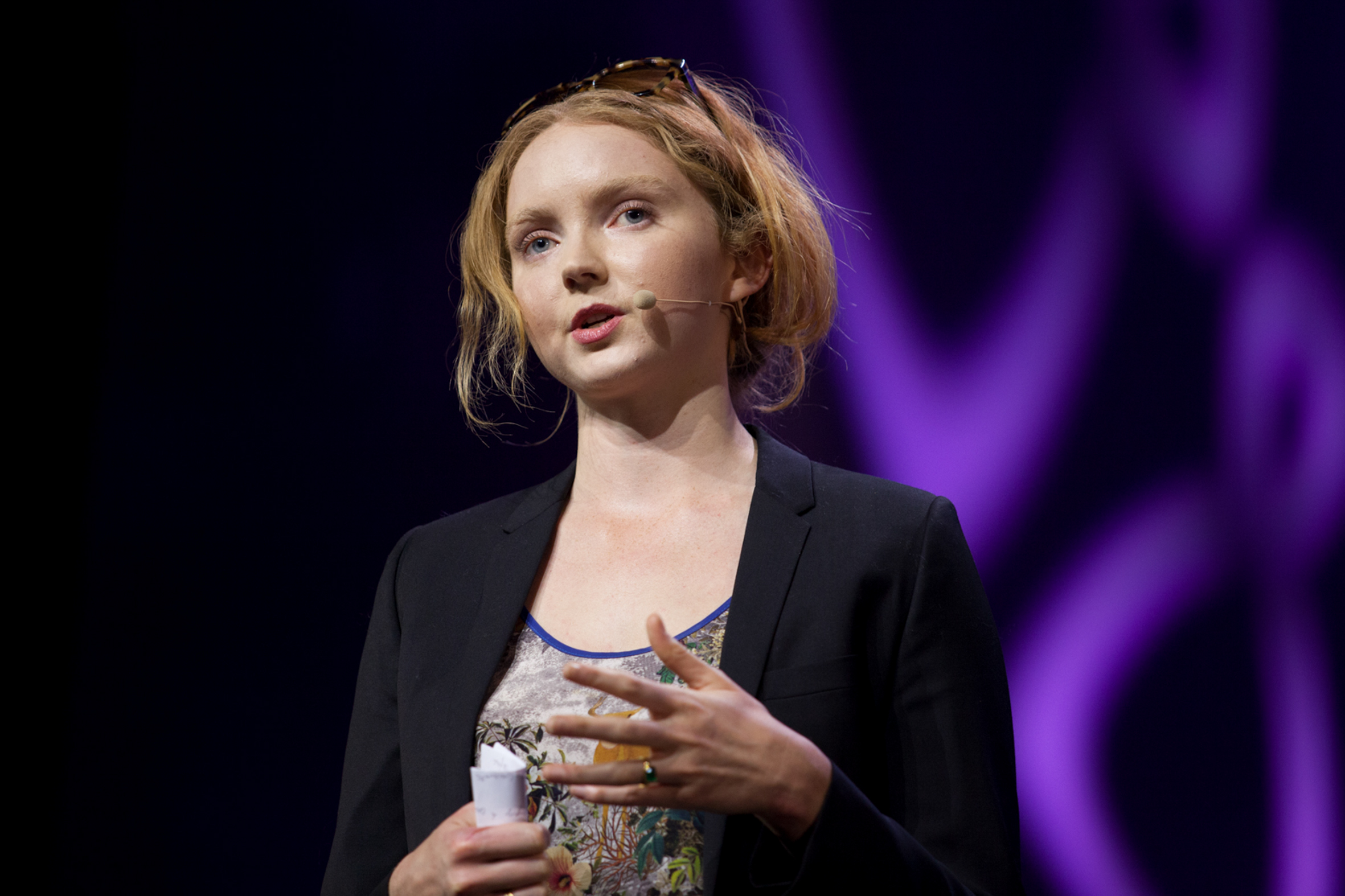 Lily Cole speaks at LeWeb conference