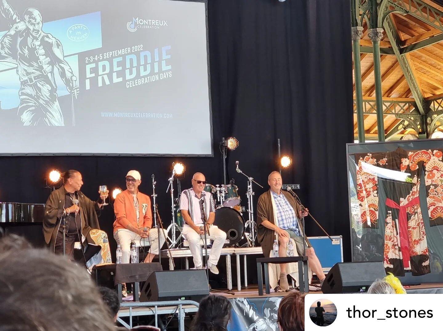 Posted @withregram &bull; @thor_stones Last day @ Freddie Celebration Days 2022 and my good friend Jim Jenkins was on stage today telling some good stories about Freddie Mercury. Great interviews with other gest also. Thierry Amsallem, Peter Straker 