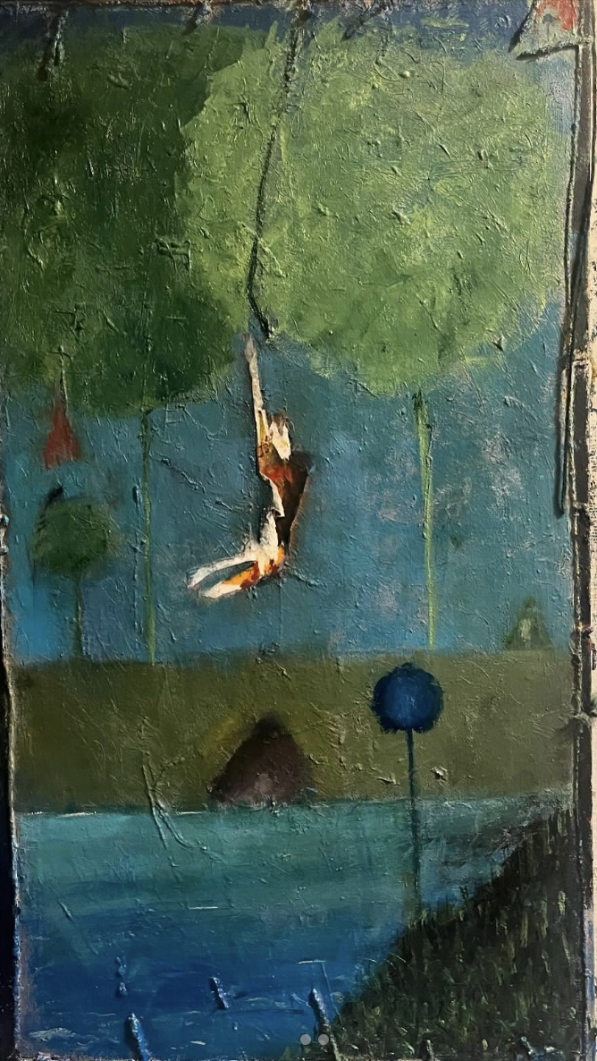 Fun
oil, paper on canvas
2025