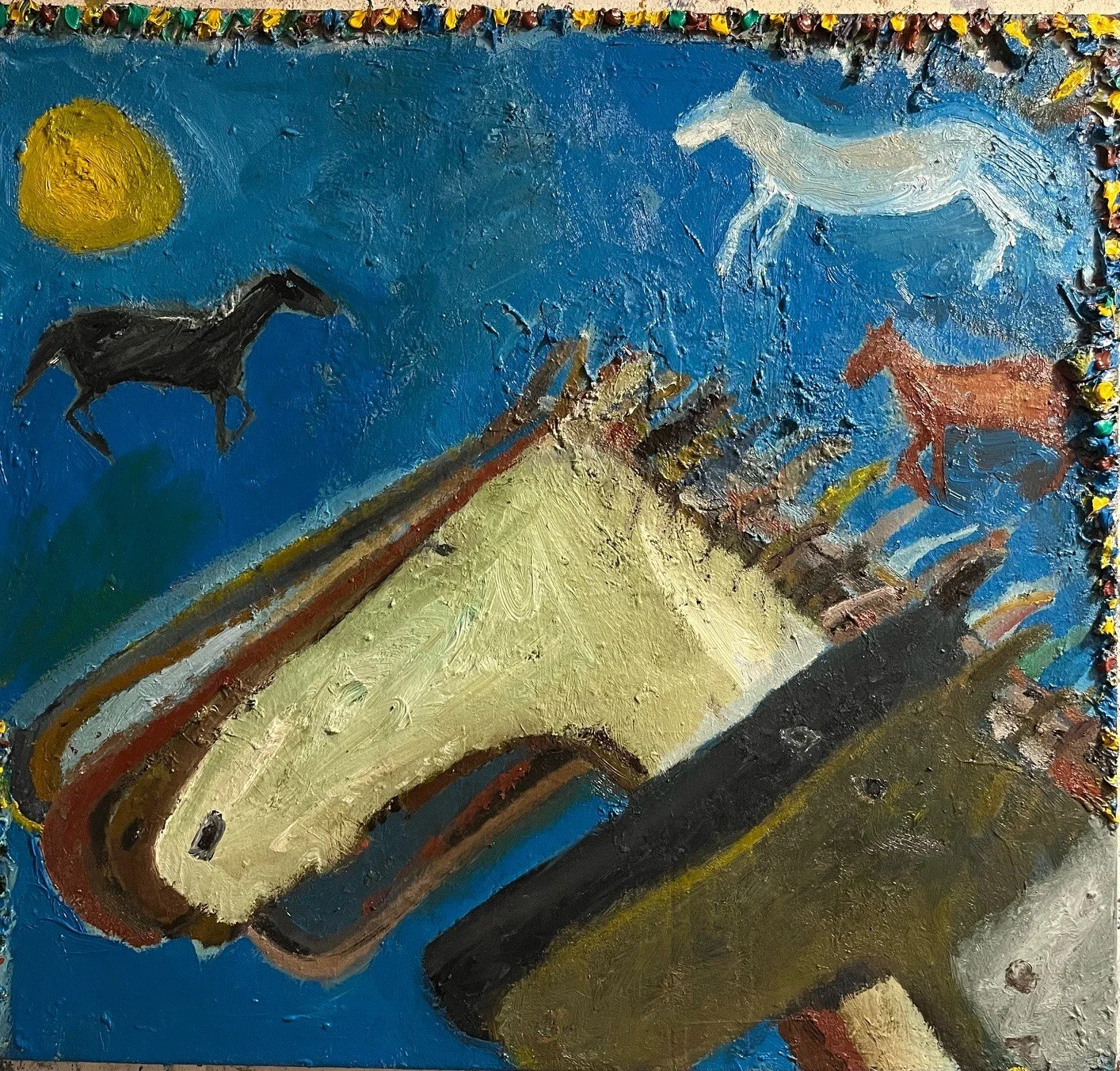 Running horses
Oil on canvas
2025