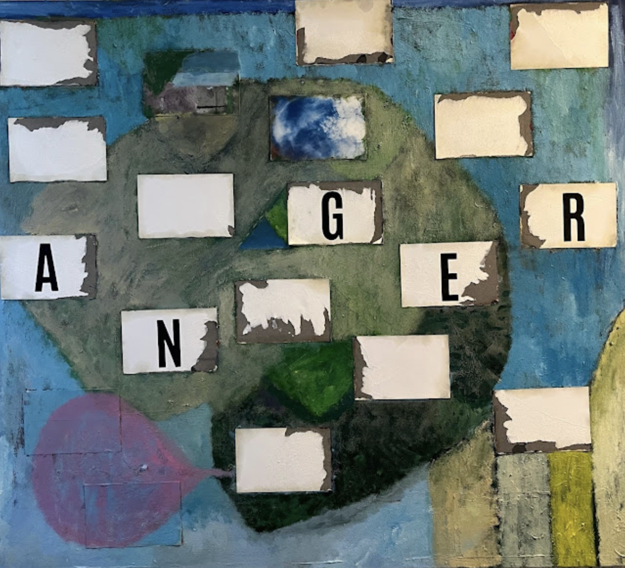 Go for a walk
Oil, photographs, stickers on canvas
2025