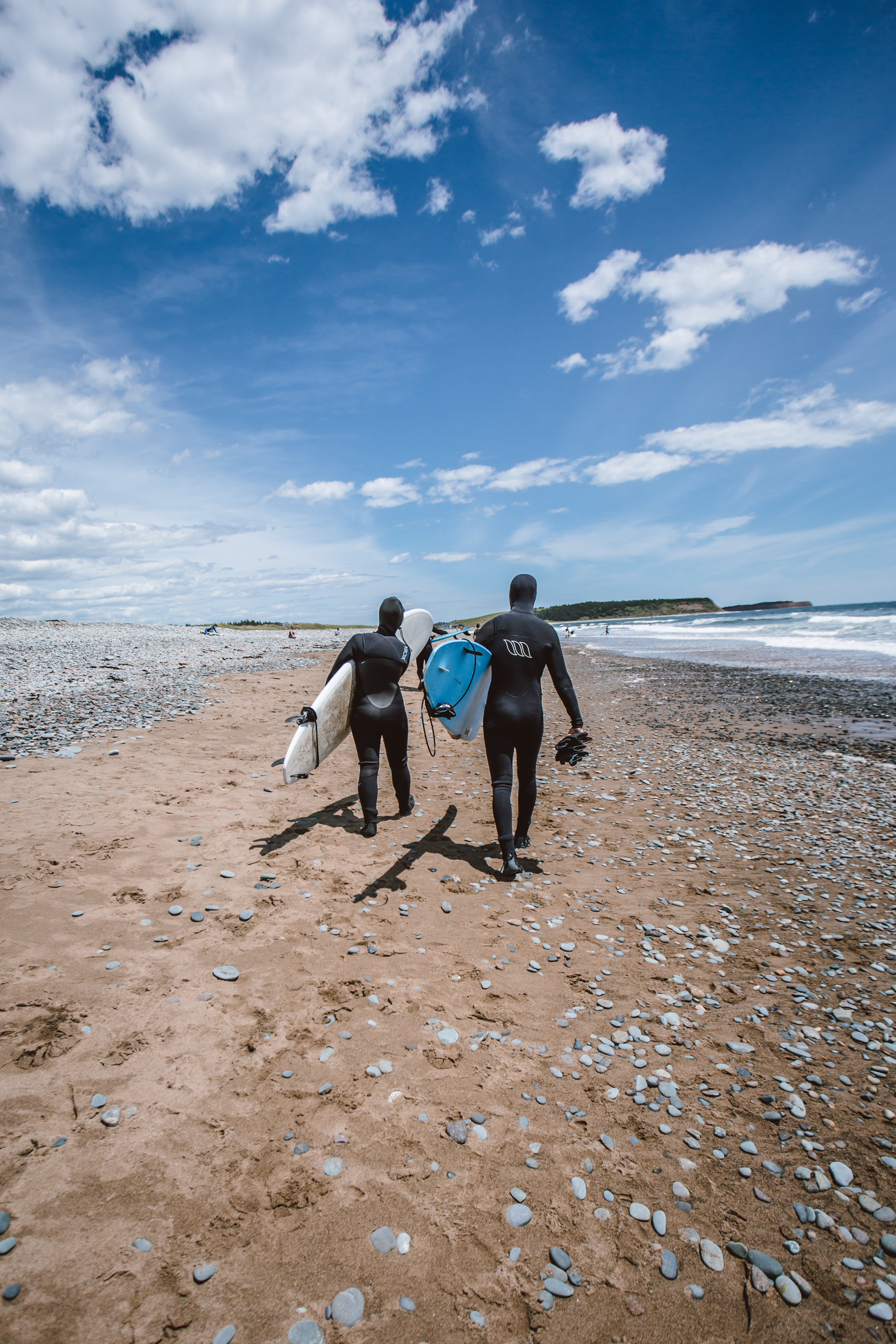 Surfing in Lawrencetown, Nova Scotia with East Coast Surf School