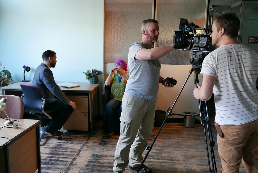 Filming in The Transfer Co-working space