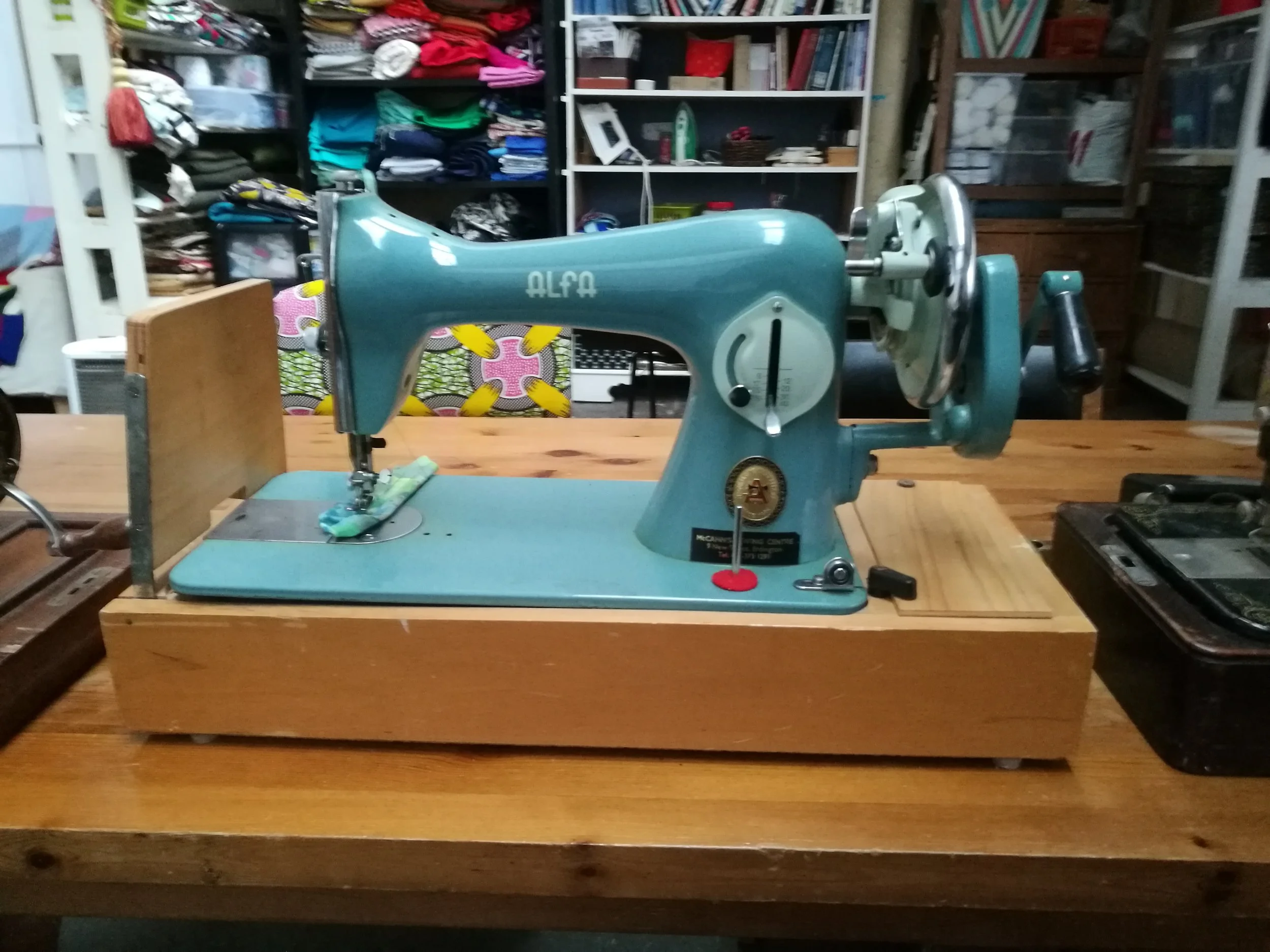 ‘New’ Alfa sewing machine in our textiles workshop