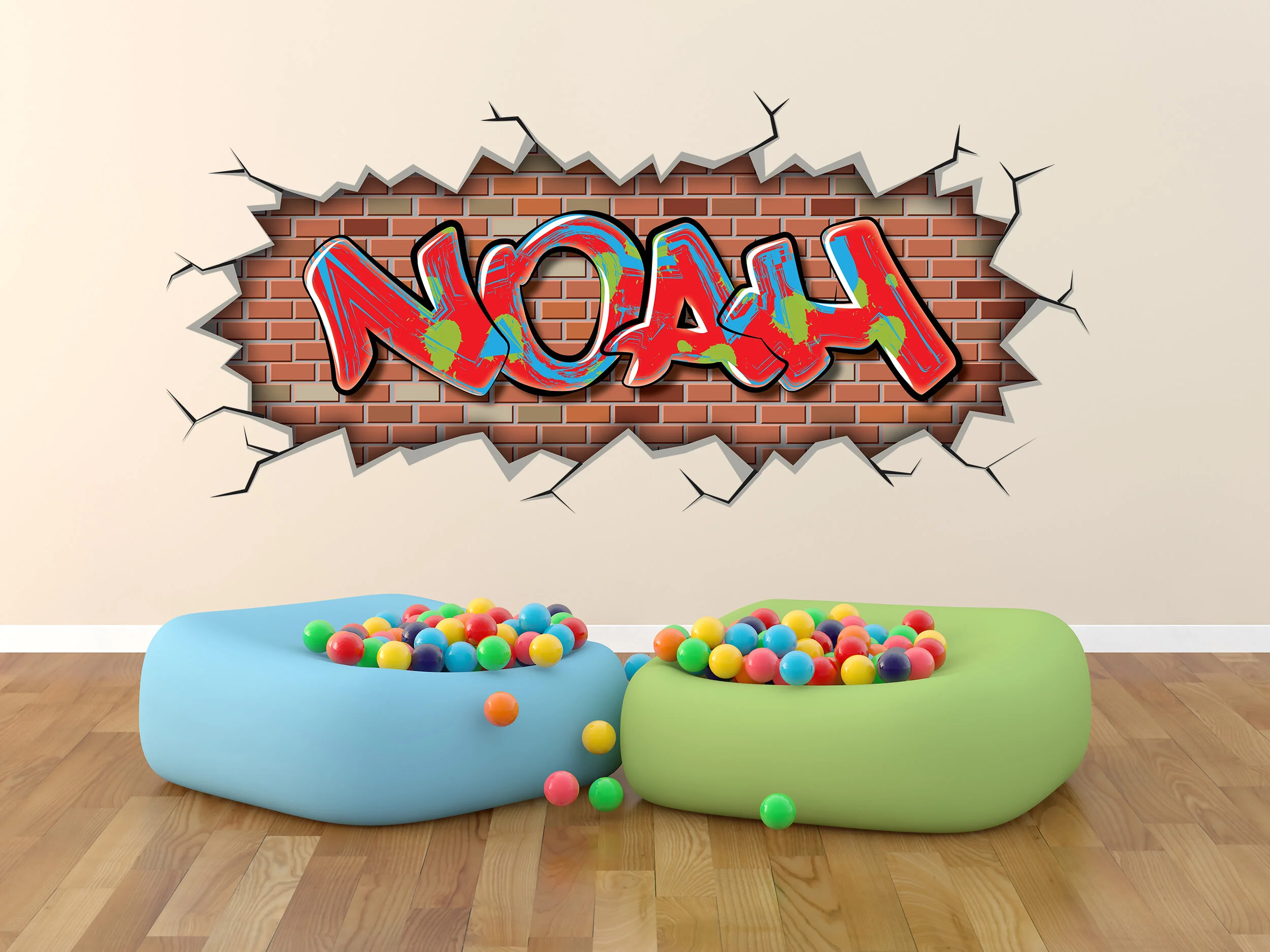 Graffiti Name Removable Wall Graphic Heart Your Walls