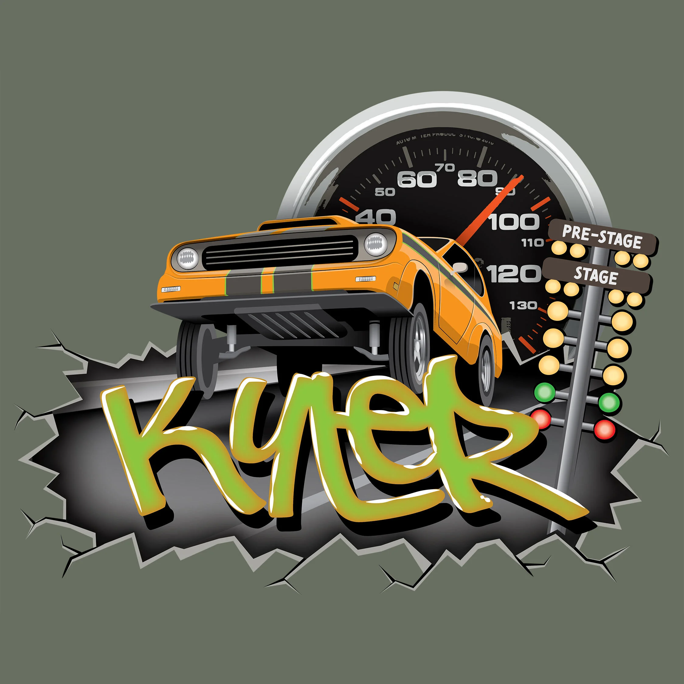 Drag Racing Wall Decal — Heart Your Walls