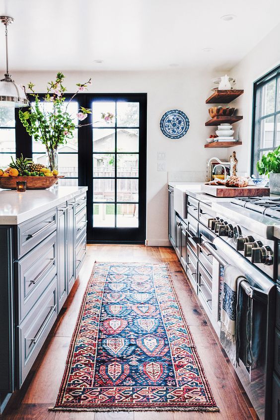 This rug! A beautiful rug in the kitchen takes you from sterile to warm, instantly. Some people ask, "what if you spill something?" That's the beauty of buying vintage rugs, the stains and wear they go through are part of their journey. And it's really not a bad idea to get them cleaned from time to time. Our favorite place to shop rugs is at Kennedy Rose Interiors , Jessica has something for everyone, and her rugs are beautiful!