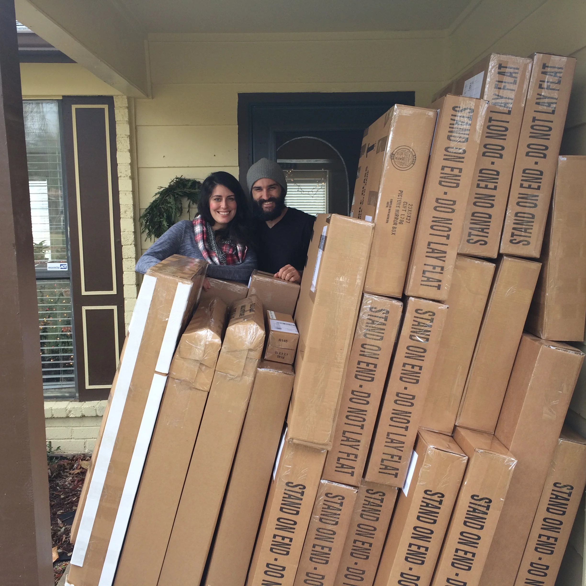 In front of our old home, where Hurd & Honey had its beginnings. December, 2014.