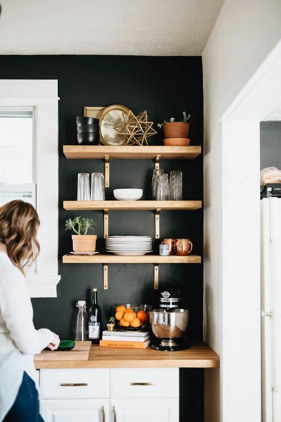 Kitchen Floating Shelves — Hurd & Honey