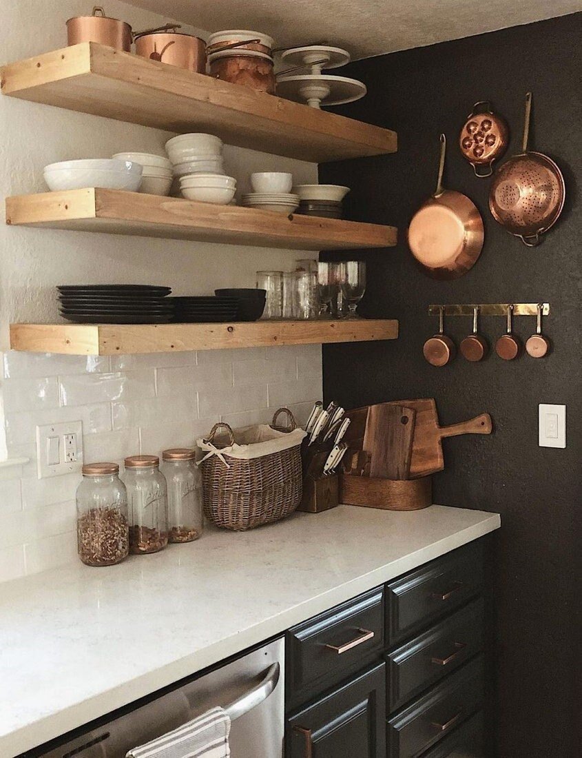 Wood Shelf, Floating Shelf, Wood Shelf, Wooden Shelf, Modern Farmhouse,  Shelf, Home Organization, Shelving, Wooden Hanging Shelves — Hurd & Honey