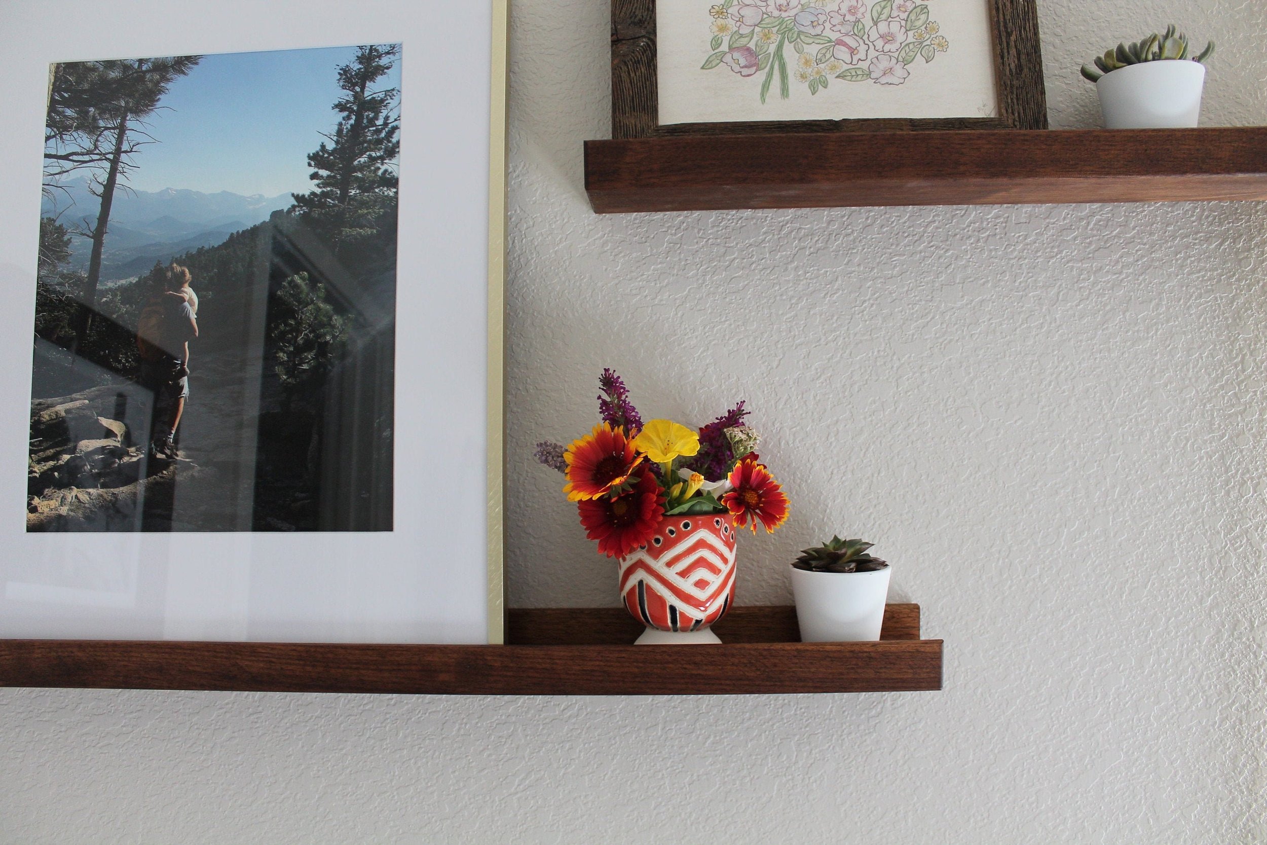 Picture Ledge, Hardwood Shelf, Gallery Shelf, Ledge Shelf, Nursery Shelf, Wooden Shelf, Walnut Shelf, Maple Shelf, Floating shelves, Home