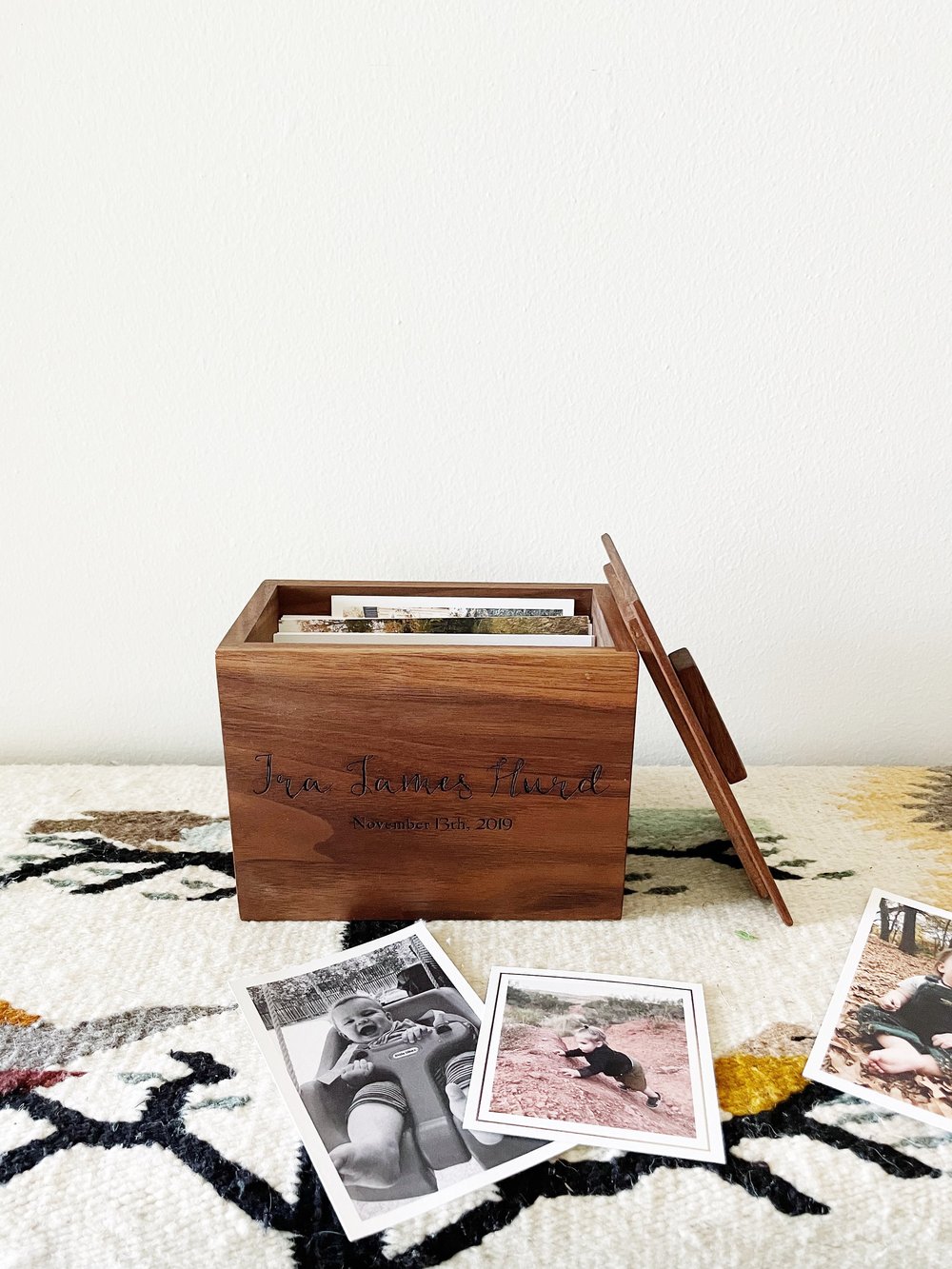 Personalized Wood Photo Album in Maple & Walnut - Northwest Gifts