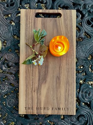 Engraved Wood Cheese Board with Mountains, Personalized Gift for the  Couple, Cutting Board with Walnut, White Oak and Maple — Hurd & Honey