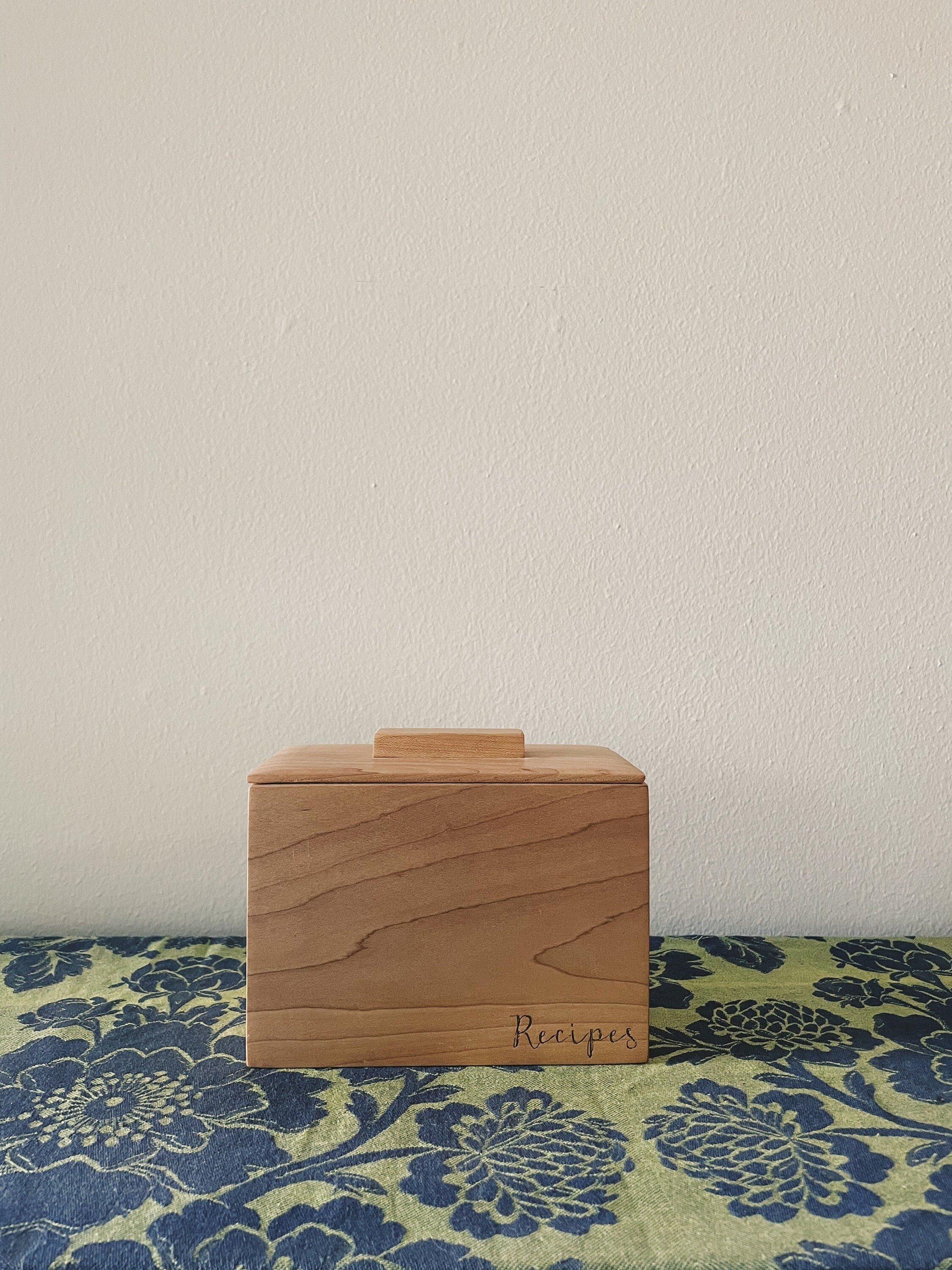 Engraved Monogram Recipe Box, Personalized Monogram Photo Box, Personalized Keepsake Box, Personalized Wedding Gift, Wooden Keepsake Box