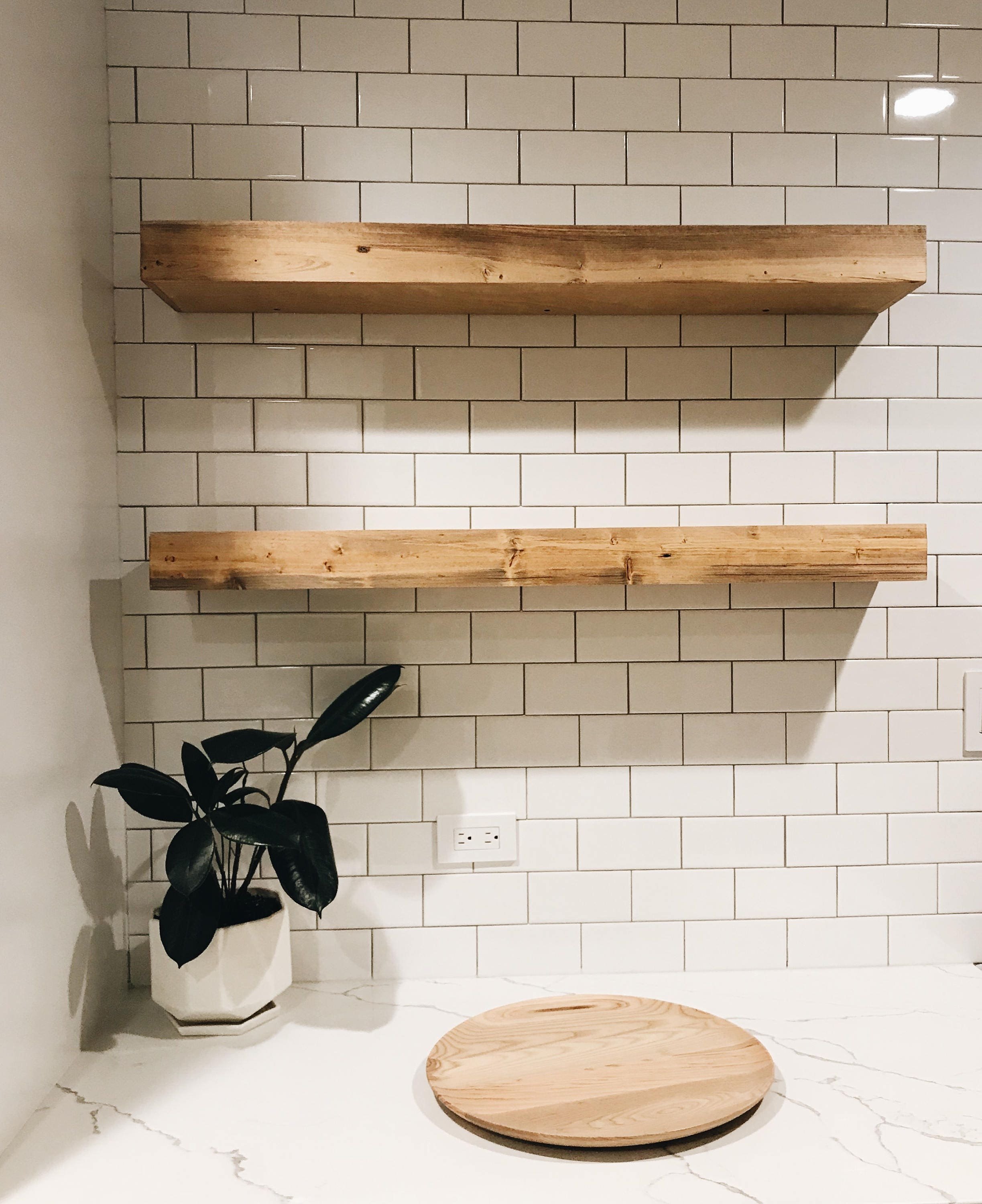 Set of Two Custom Floating Shelves - For Fenia